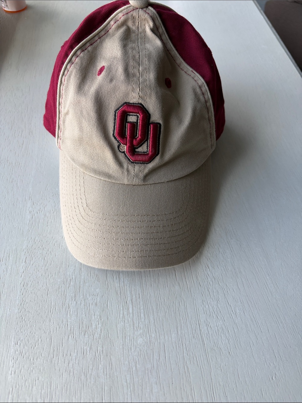 Top of the World OU Two-Tone Cap - Crimson & Khaki